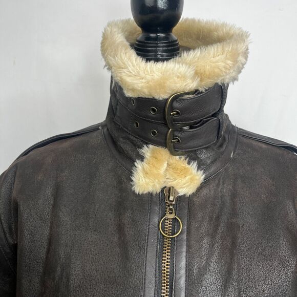 XOXO Jacket Womens/Mens Leather Brown Bomber Size Medium - Picture 8 of 13